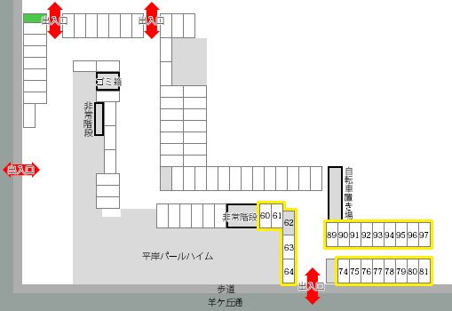 平岸パールハイム北側駐車場02