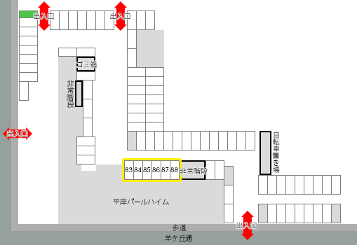 平岸パールハイム北側駐車場（日曜限定）02