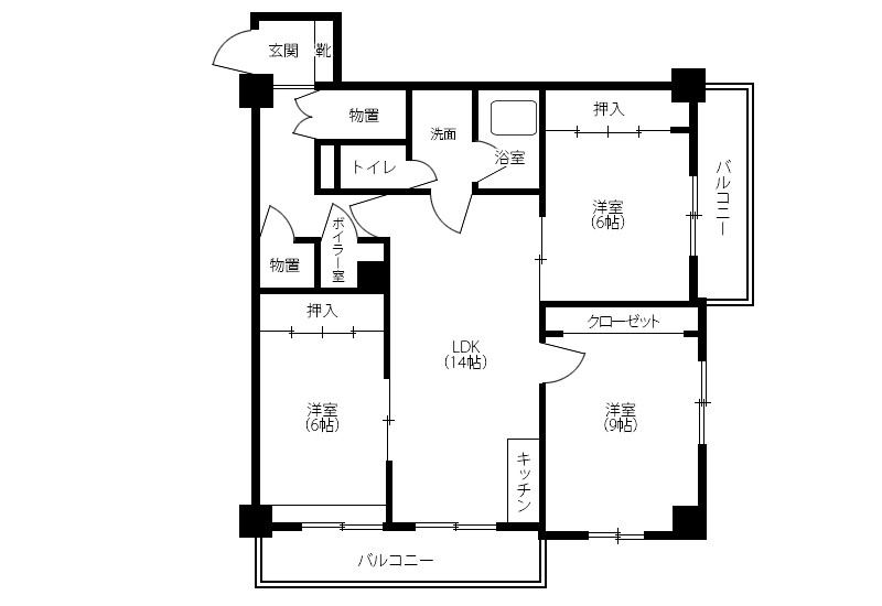 平岸パールハイム　712号室01